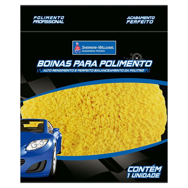 BOINA PARA POLIMENTO MACIA AMARELA DUPLA FACE 8 POLEGADAS SHERWIN WILLIAMS