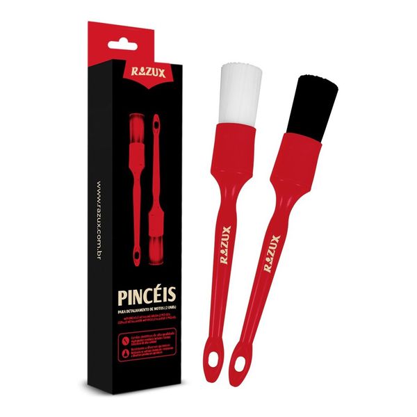 KIT 2 PINCEIS DETAL MOTOCICLETAS RAZUX