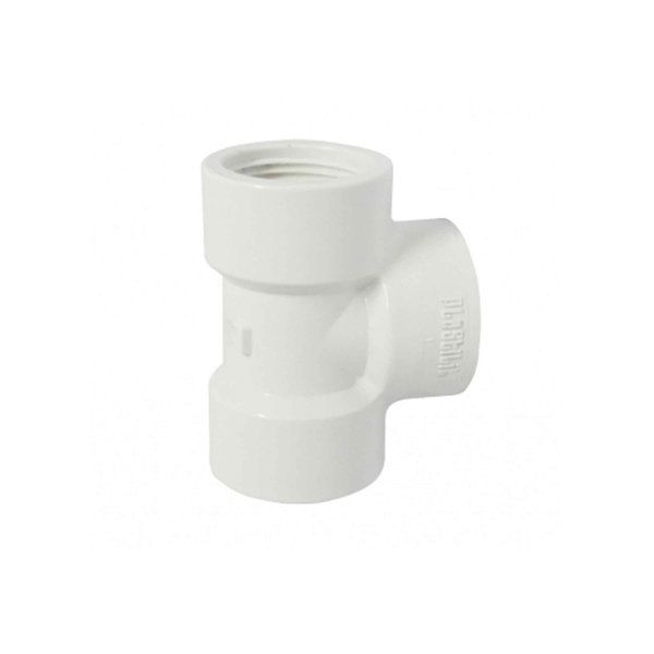 Tê PVC Branco Roscável 1/2