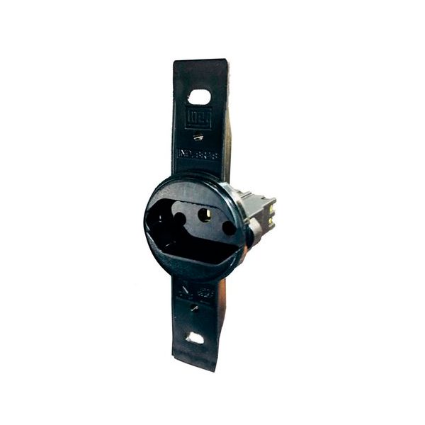 TOMADA REDONDA 2P+T 10A PRETO WEG