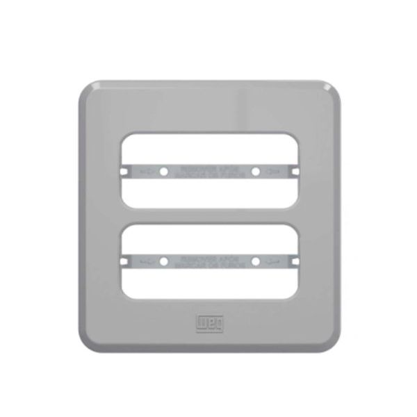PLACA EMBUITIR MOVEIS E PEDRAS 2 POS 60MM CINZA COMPOSÉ 