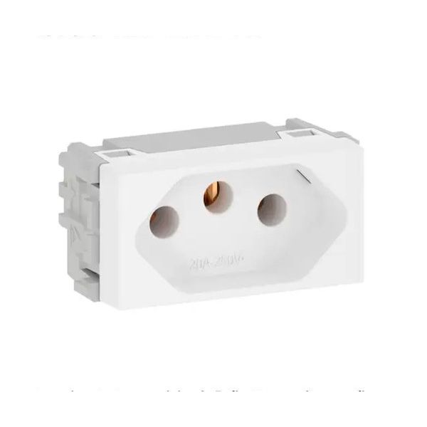 MODULO TOMADA 2P+T 10A BRANCO REFINATTO