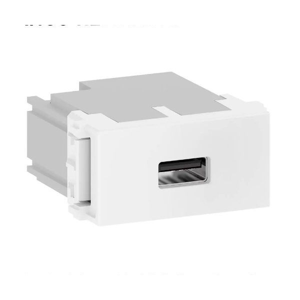 MODULO TOMADA USB BIVOLT KEYSTONE BRANCO REFINATTO