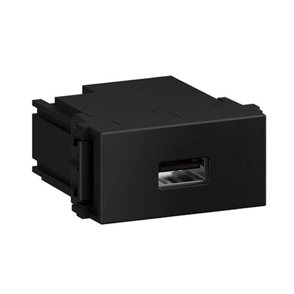 MODULO TOMADA USB BIVOLT KEYSTONE PRETO REFINATTO