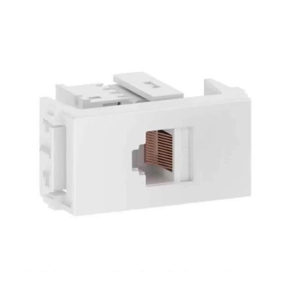 MODULO TELEFONE RJ45 CAT 5E BRANCO REFINATTO
