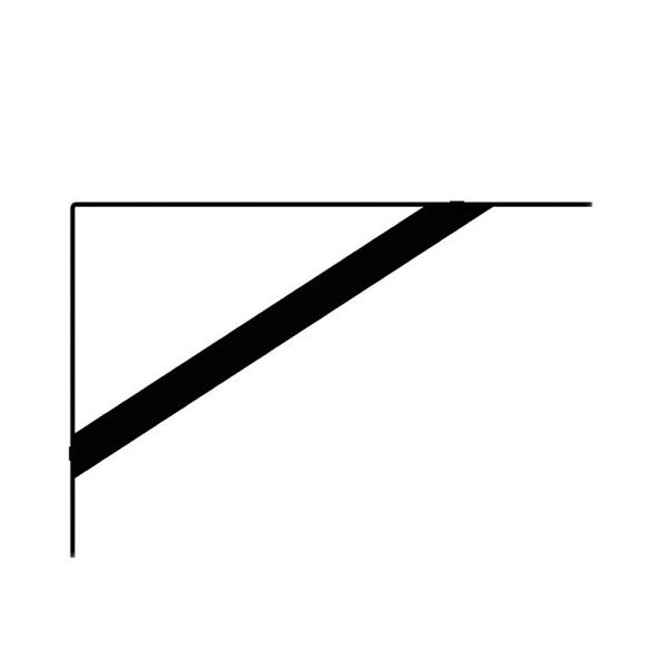 SUPORTE DE PRATELEIRA MÃO FRANCESA PRETO 17CM BRASFORMA