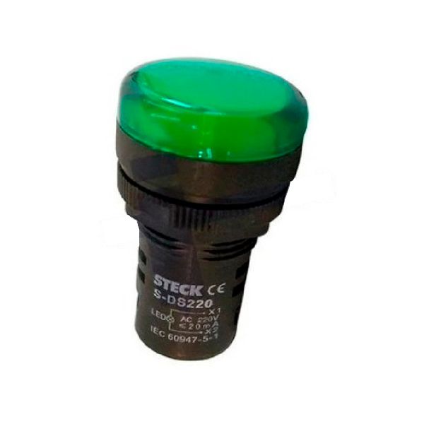 SINALEIRO LED 22MM VM 12V