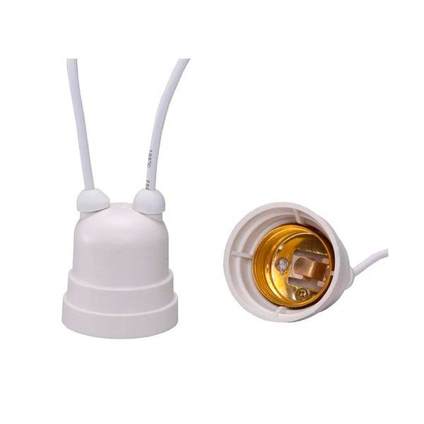PORTA LAMPADA BRANCO COM RABICHO 100W FOXLUX 