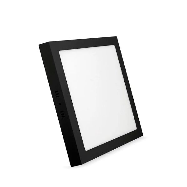 PLAFON LED 24W QUADRADO DE SOBREPOR PRETO 6500K BIVOLT FOXLUX 