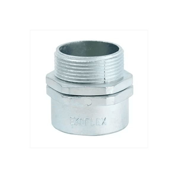 CONECTOR MACHO GIRATÓRIO COM PORCA LATÃO ZINCO 2" (KMZG-100) 