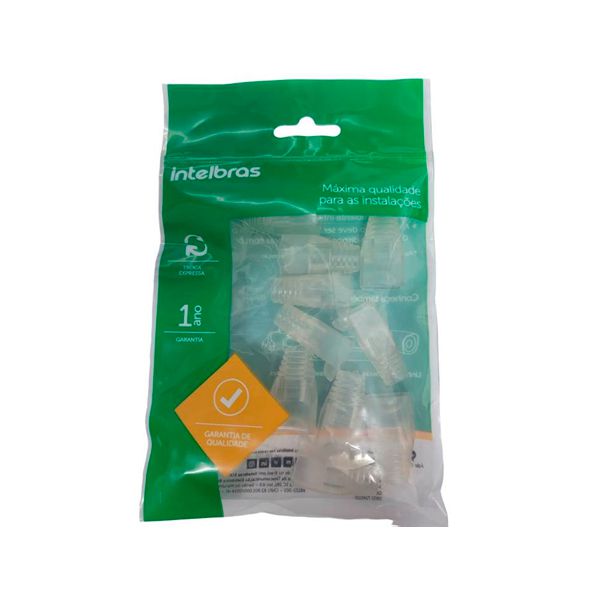 CAPA P/ CONECTOR CONEX 100 RJ45 CAT5E 10UN INTELBRAS