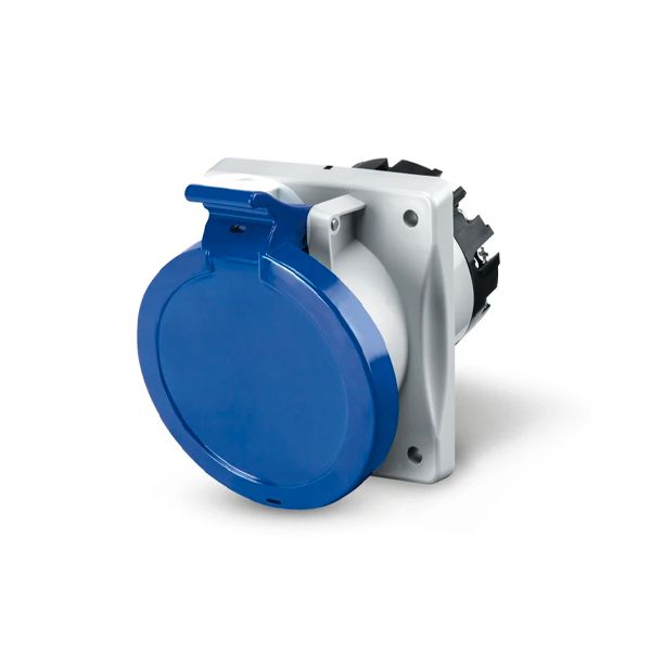 TOMADA DE EMBUTIR INDUSTRIAL 250V 63A 3P+T 9H 