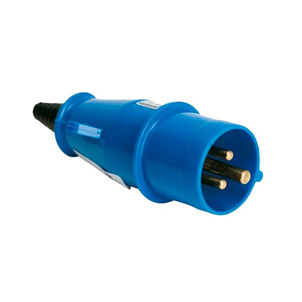 PLUGUE INDUSTRIAL 250V 16A 2P+T 6H AZ