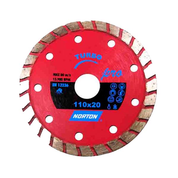 DISCO DIAMANTADO 110 PRO TURBO VERMELHO