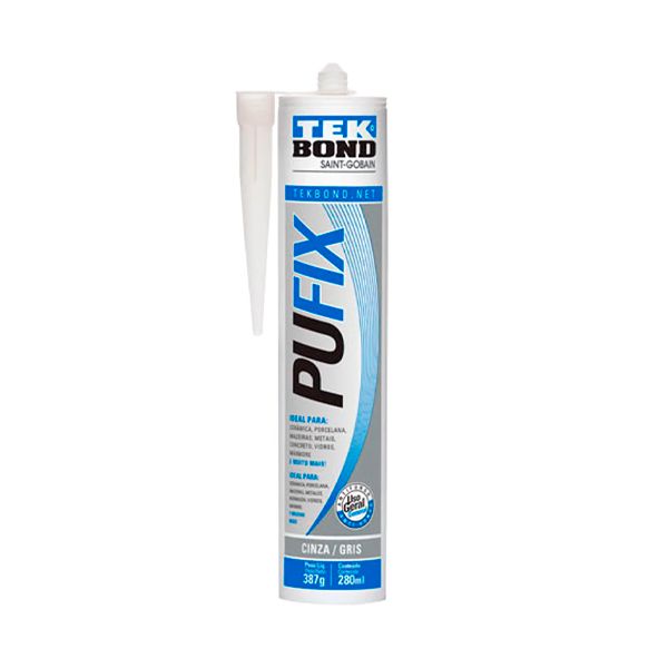 ADESIVO PU FIX - 280ML / 387GR CINZA TEK BOND 