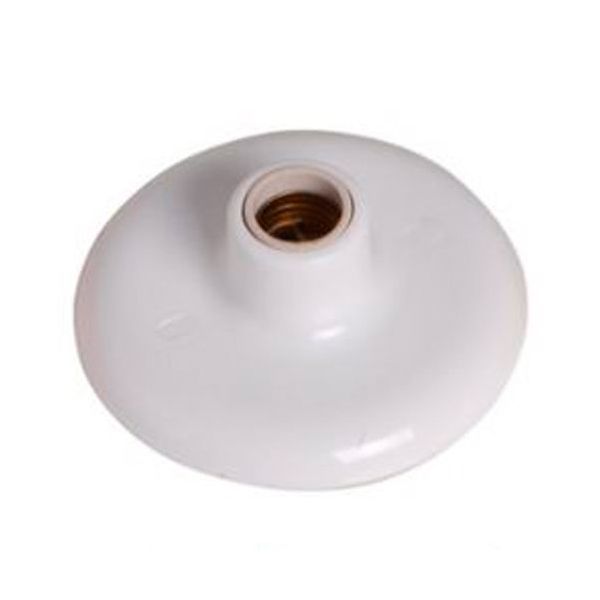 PLAFON BRANCO POT MAX 100W E-27 PORCELANA LANÇAMENTO