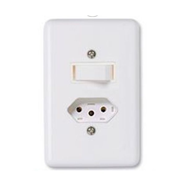 Conjunto Stylus 1 Interruptor Paralelo + Tomada 2 Polos + 1 Terra 20280 Ilumi