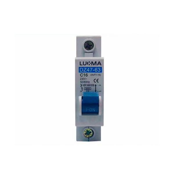DISJUNTOR DIN UNIPOLAR 16A LUKMA