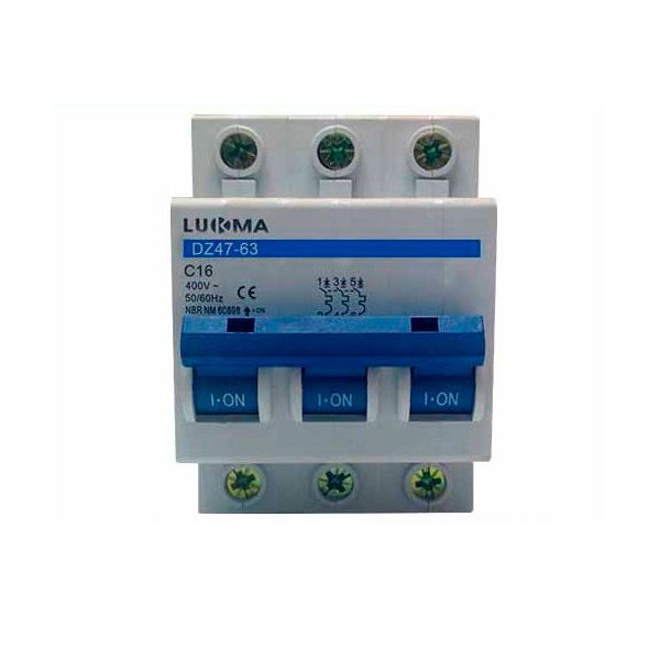DISJUNTOR DIN TRIPOLAR 50A 