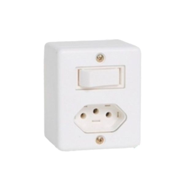 Interruptor 1 Tecla Simples + Tomada 2P + T 20A 250V ILUMI