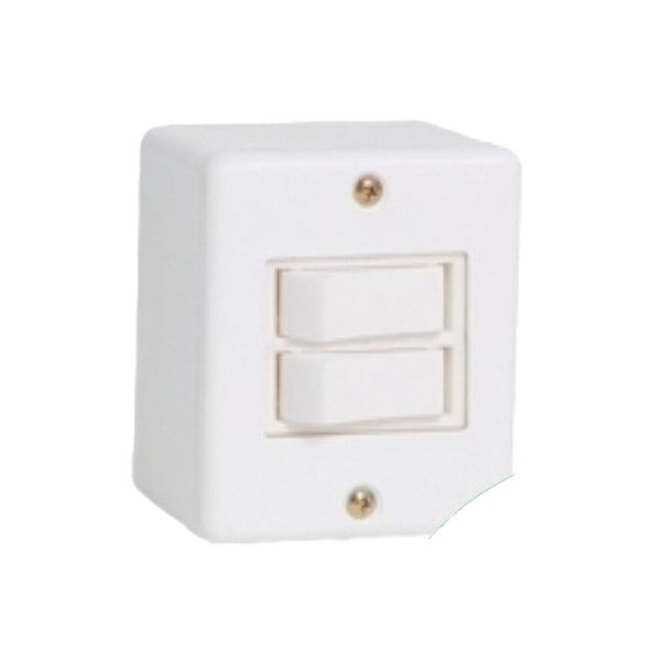 Conjunto 2 Interruptores Paralelos SOBREPOR BOX BRANCO ILUMI