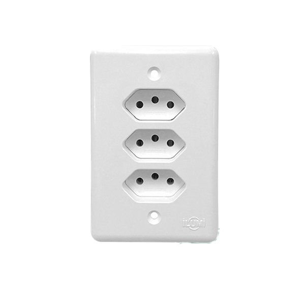 CONJUNTO MONOBLOCO 3 TOMADAS 2P+T 20A BRANCO STYLUS
