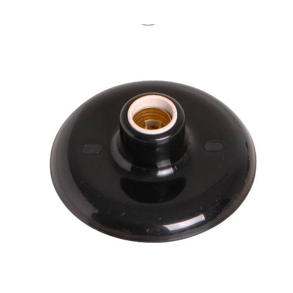 PLAFON PRETO POT MAX 100W E-27 PORCELANA LANÇAMENTO