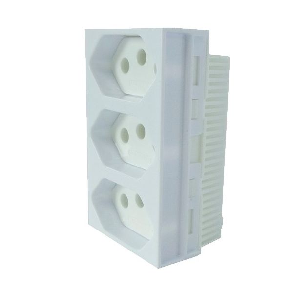 MÓDULO MONOBLOCO 3 TOMADAS 2P+T 10A SLIM