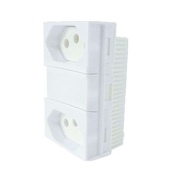 MÓDULO MONOBLOCO 2 TOMADAS 2P+T 10A SLIM