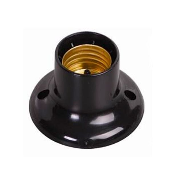 PORTA LÂMPADA FIXO PARA PARAFUSAR PRETO ILUMI