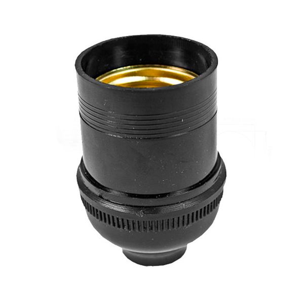 PORTA LAMPADA E27 PENDENTE SEM CHAVE BAQUELITE PRETO FOXLUX
