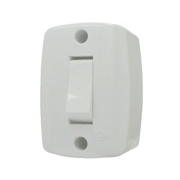 INTERRUPTOR EXTERNO RETANGULAR SIMPLES ILUMI