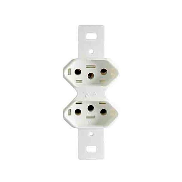 Conjunto 2 Tomadas 2P+T 10A 250V Separadas Monobloco Stylus Ilumi
