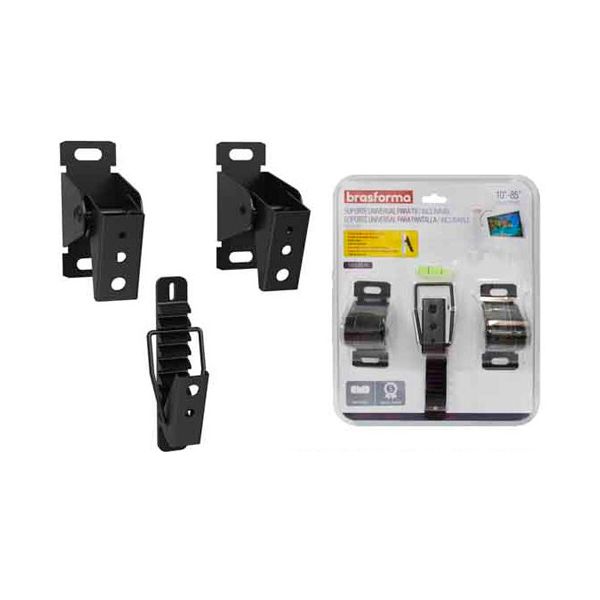 SUPORTE PARA TV UNIVERSAL INCLINÁVEL 10/100" BLISTER BRASFORMA 