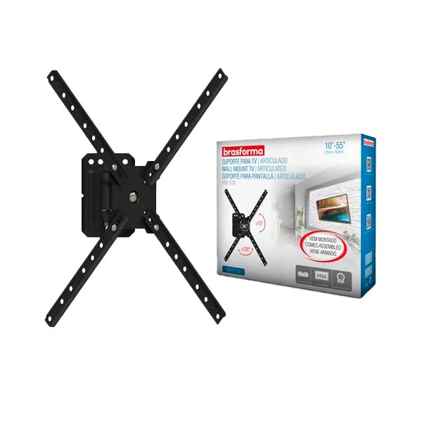 SUPORTE PARA TV ARTICULADO 10/60" (MONTADO) SBR1020 BRASFORMA 