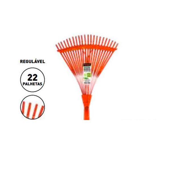 VASSOURA METAL P/ GRAMA E FOLHAS PALETAS REG FAMASTIL