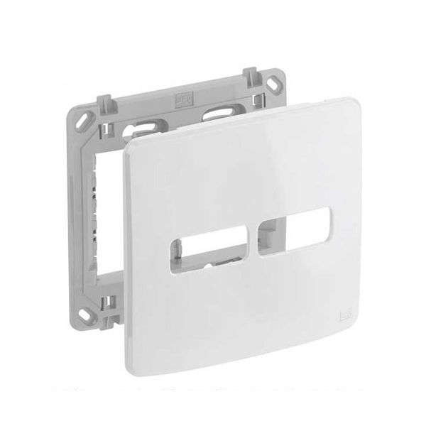 PLACA COM SUPORTE 4X4 2 MOD BRANCO COMPOSÉ