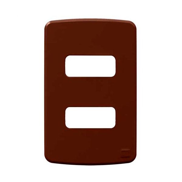 PLACA 4X2 2 MOD MARROM COMPOSÉ 