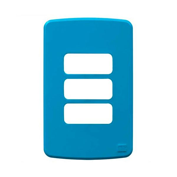 PLACA 4X2" 3 MOD AZUL COMPOSÉ 