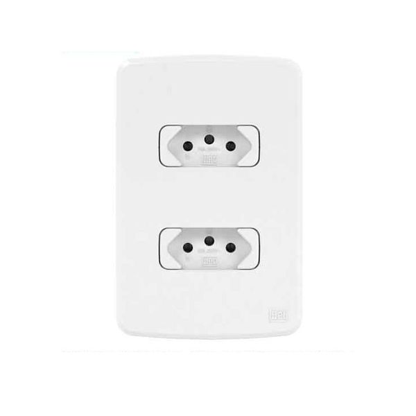 CONJUNTO 2 TOMADA 2P+T 10A BRANCO COMPOSÉ