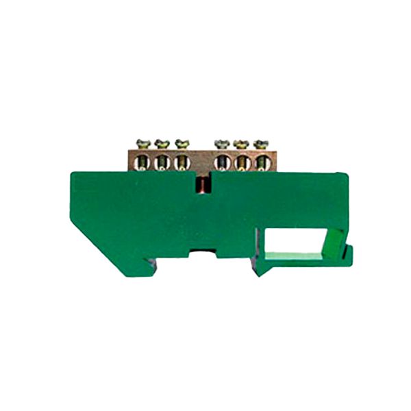 BARRAMENTO ATERRAMENTO COM 6 BORNES VERDE LUKMA