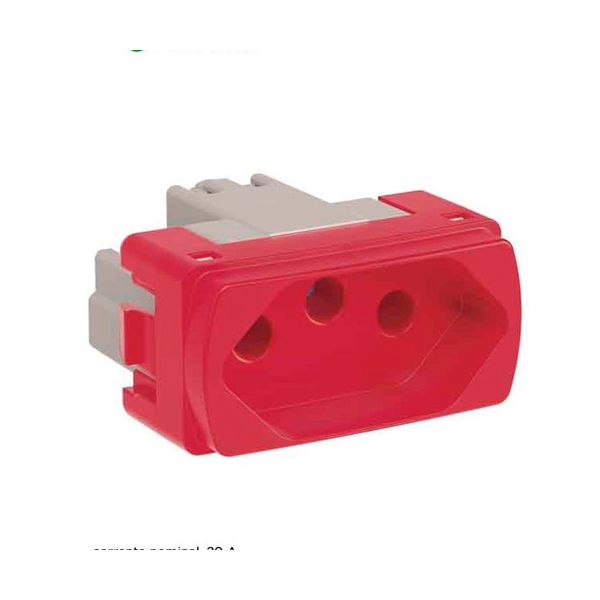 MODULO TOMADA 2P+T 20A VERMELHO MILUZ