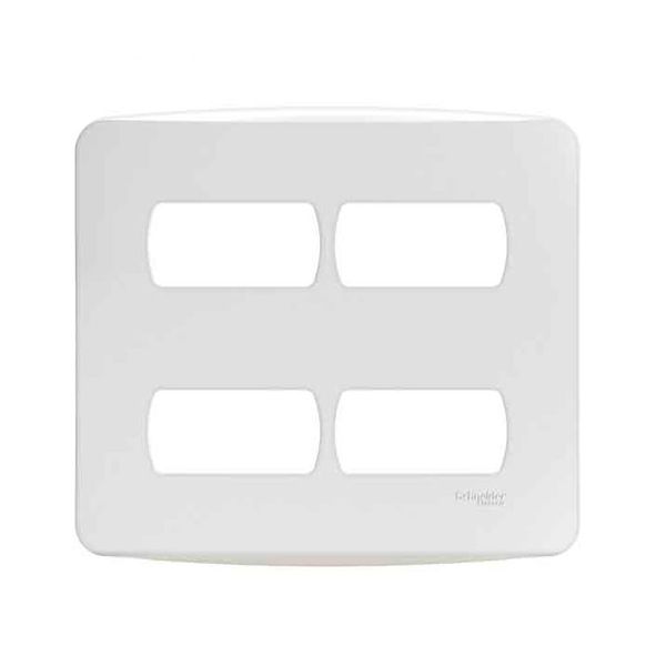 PLACA COM SUPORTE 4X4 4 MÓDULOS BRANCO MILUZ