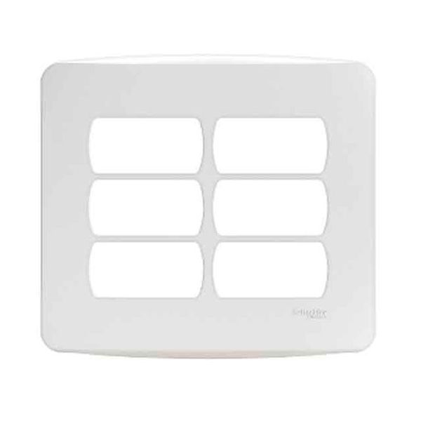 PLACA COM SUPORTE 4X4 6 MÓDULOS BRANCO MILUZ