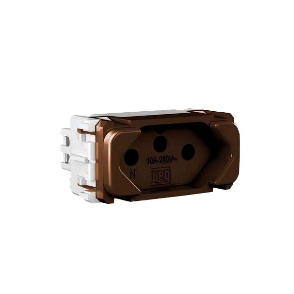 MODULO TOMADA 2P+T 10A MARROM COMPOSÉ