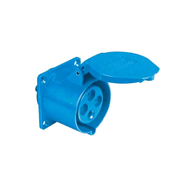 TOMADA EMBUTIR INDUSTRIAL 250V 16A 3P+T 9H AZUL WEG