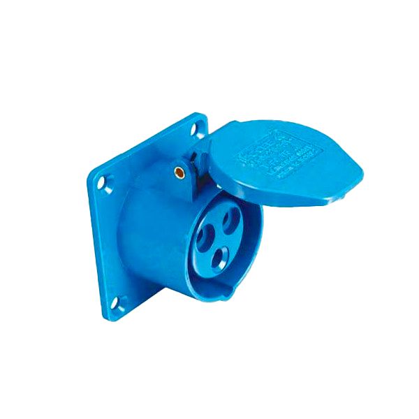 TOMADA EMBUTIR INDUSTRIAL 250V 32A 2P+T 6H AZUL WEG