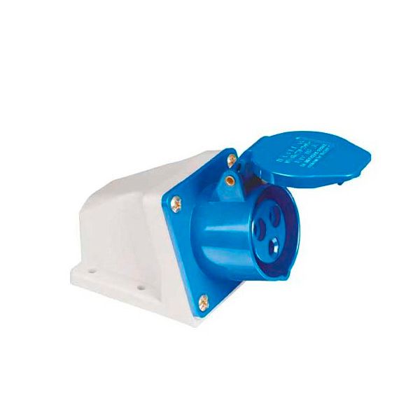 TOMADA SOBREPOR INDUSTRIAL 250V 16A 2P+T 6H AZUL