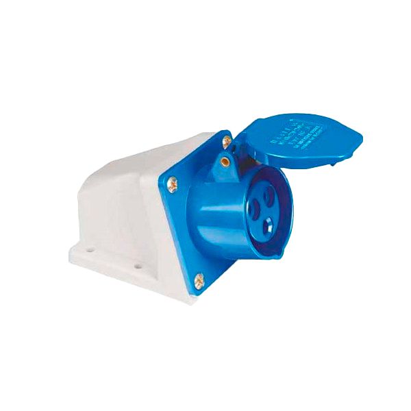 TOMADA SOBREPOR INDUSTRIAL 250V 32A 2P+T 6H AZUL WEG