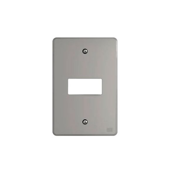 PLACA 4X2" 1 MOD CINZA EQUILE 